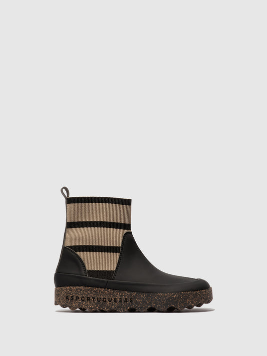Botins com cano elástico As Portuguesas CATTY preto
