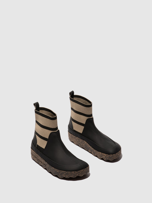 Botins com cano elástico As Portuguesas CATTY preto
