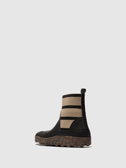 Botins com cano elástico As Portuguesas CATTY preto