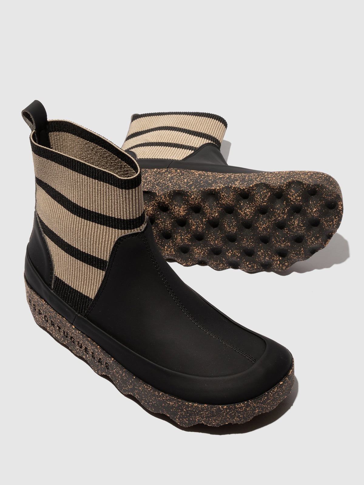 Botins com cano elástico As Portuguesas CATTY preto