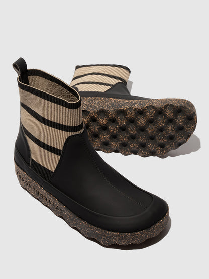 Botins com cano elástico As Portuguesas CATTY preto