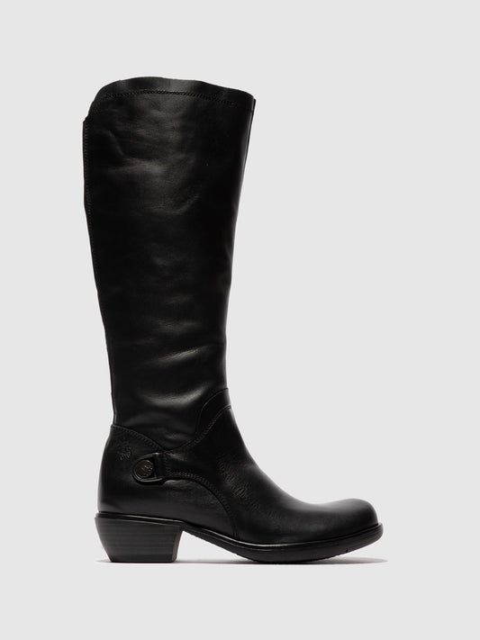 Botas com fecho em pele FLY London MISTRY preto