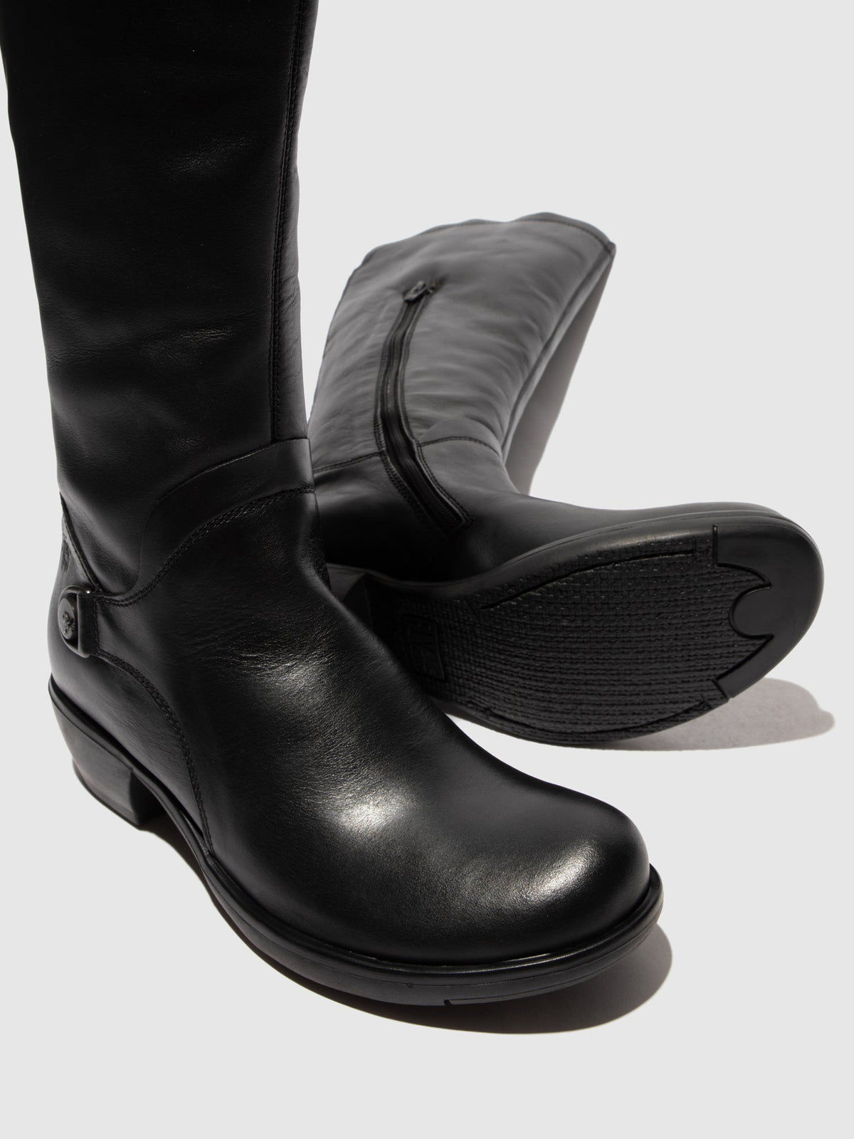Botas com fecho em pele FLY London MISTRY preto