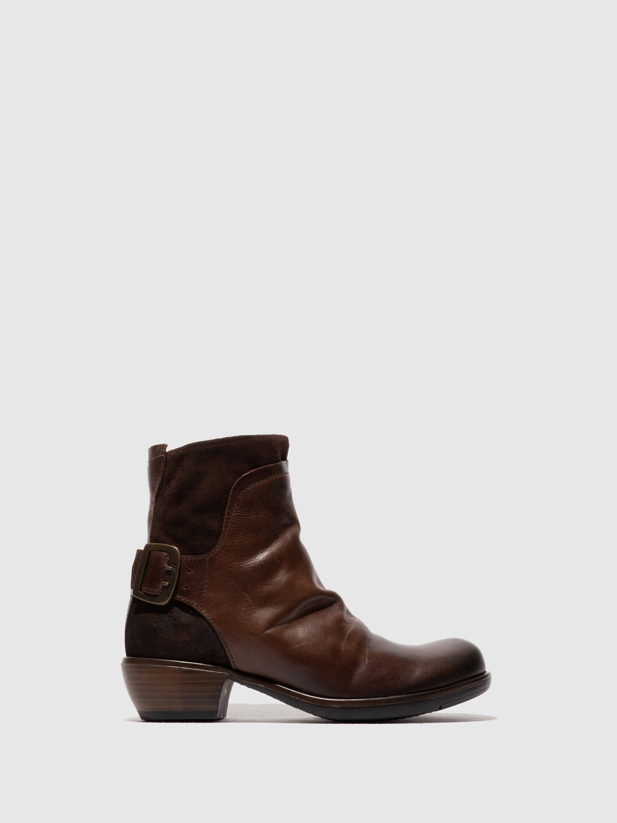 Botins com fivela FLY London MEL castanho-escuro