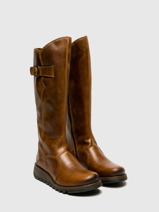 Botas com fecho FLY London MOL 2 camel