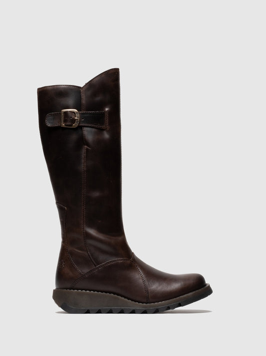 Botas com fecho FLY London MOL 2 castanho-escuro