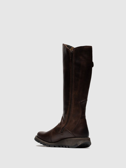Botas com fecho FLY London MOL 2 castanho-escuro