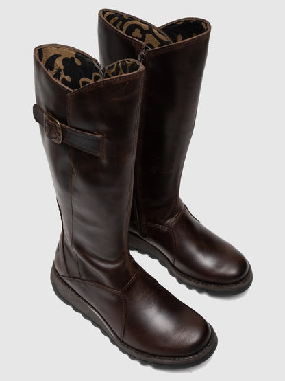 Botas com fecho FLY London MOL 2 castanho-escuro