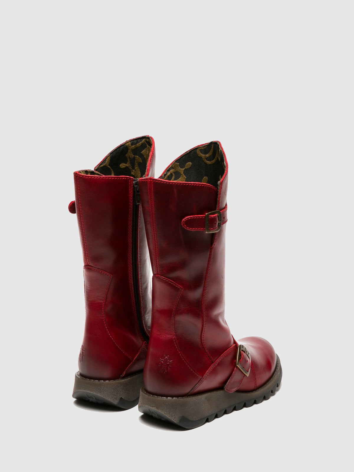 Botas com fivela FLY London MES 2 vermelho