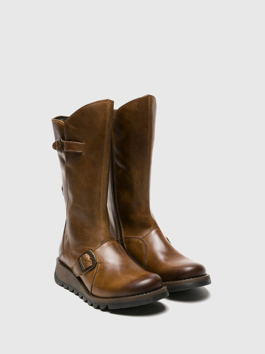 Botas com fivela FLY London MES 2 camel