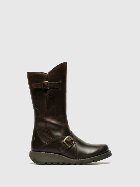 Botas com fivela FLY London MES 2 castanho-escuro