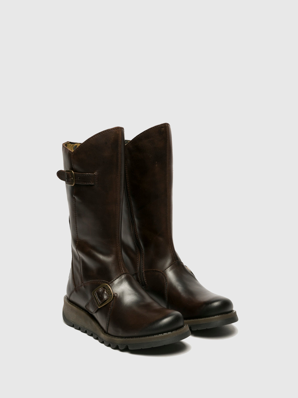Botas com fivela FLY London MES 2 castanho-escuro