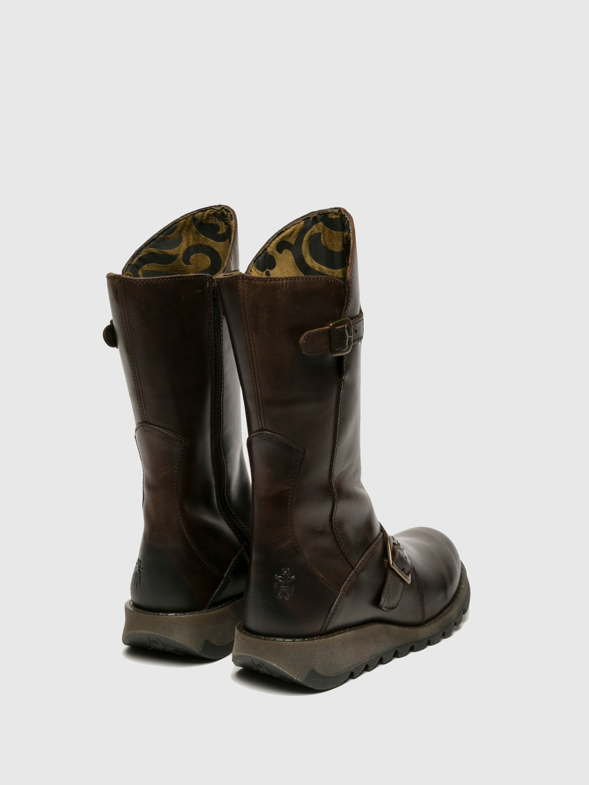 Botas com fivela FLY London MES 2 castanho-escuro