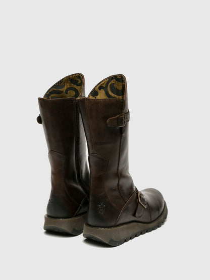 Botas com fivela FLY London MES 2 castanho-escuro