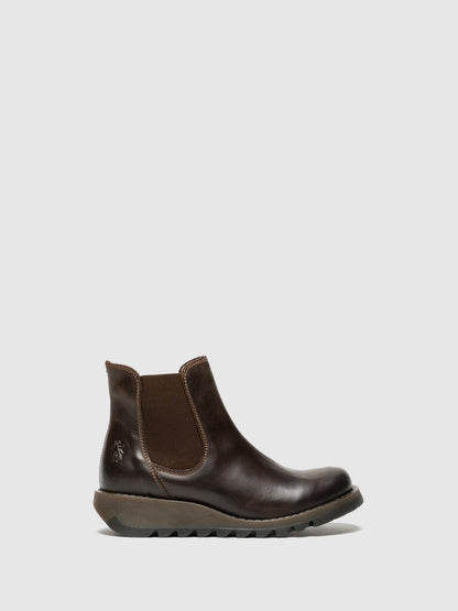 Botins Chelsea FLY London SALV castanho-escuro