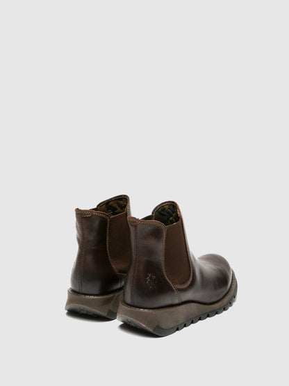 Botins Chelsea FLY London SALV castanho-escuro