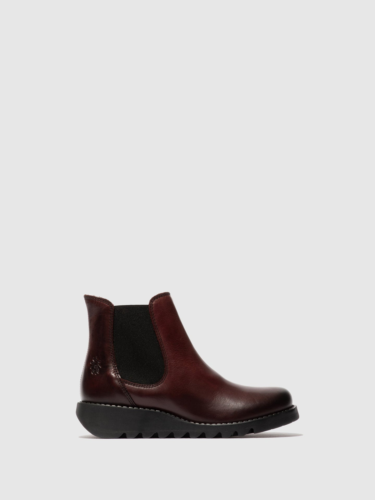 Botins Chelsea em pele FLY London SALV vinho