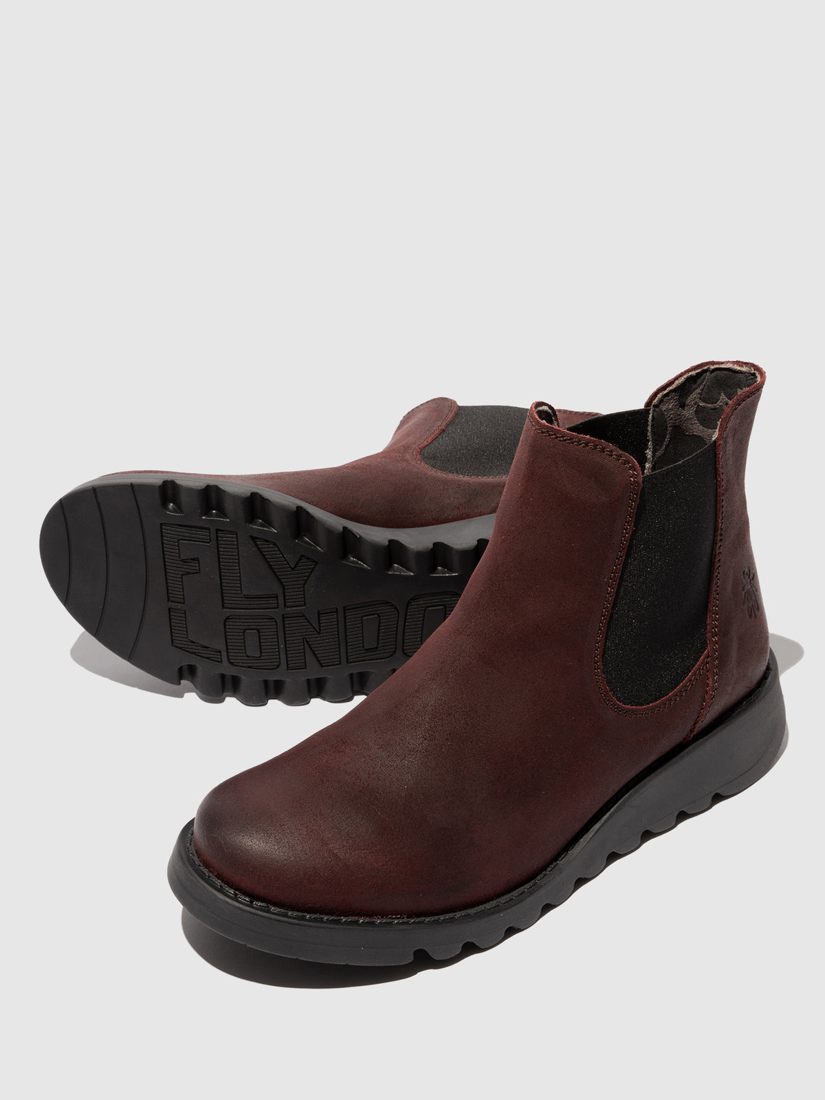 Botins em camurça FLY London SALV bordô