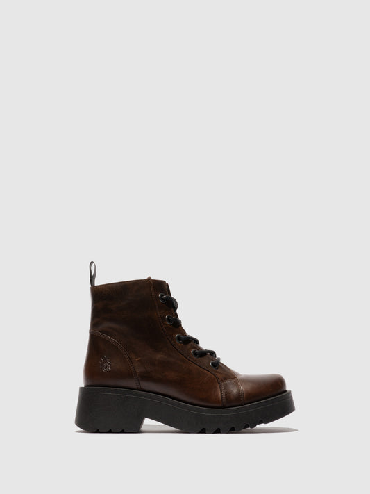 Botins em pele FLY London METZ castanho-escuro