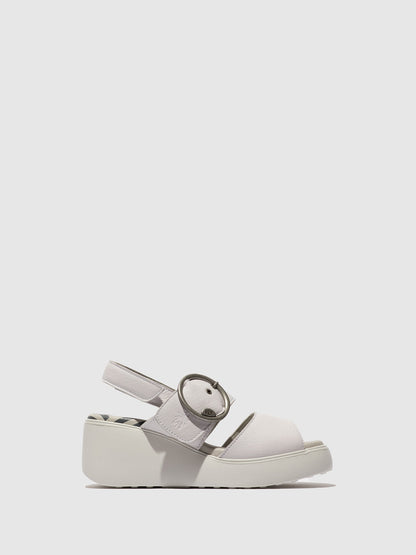 Sandálias em pele FLY London DIGO mousse branco