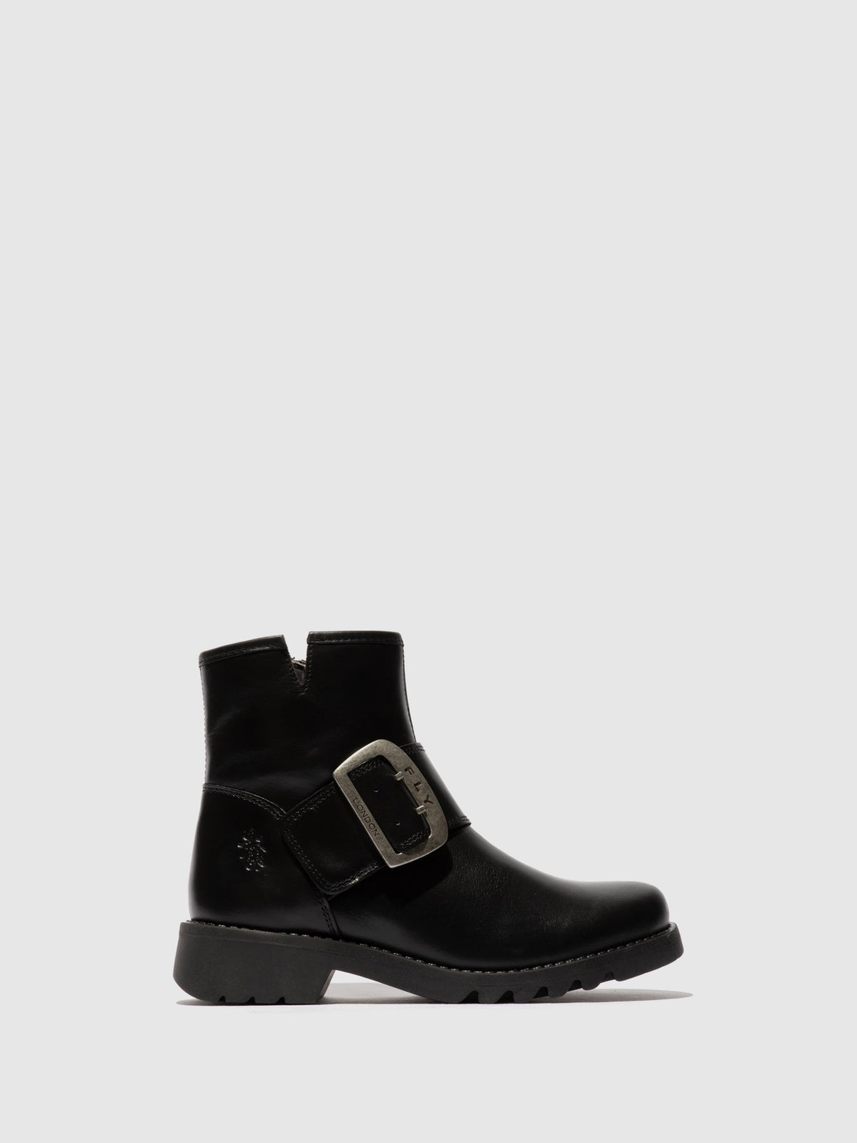 Botins com fivela em pele FLY London RILY rug preto