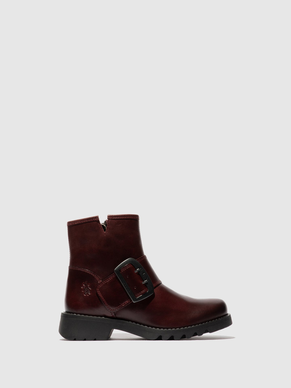 Botins com fivela em pele FLY London RILY vinho