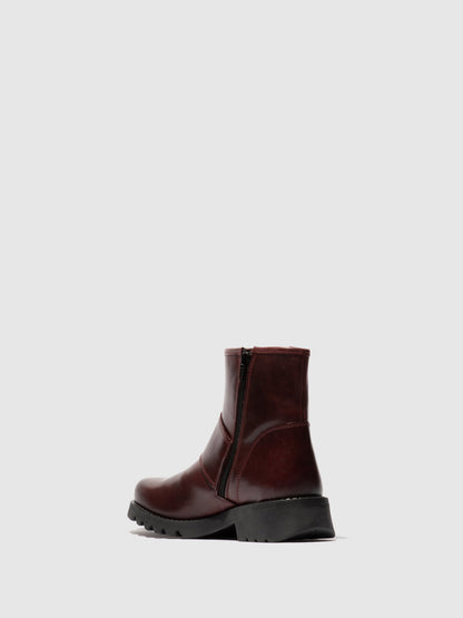 Botins com fivela em pele FLY London RILY vinho