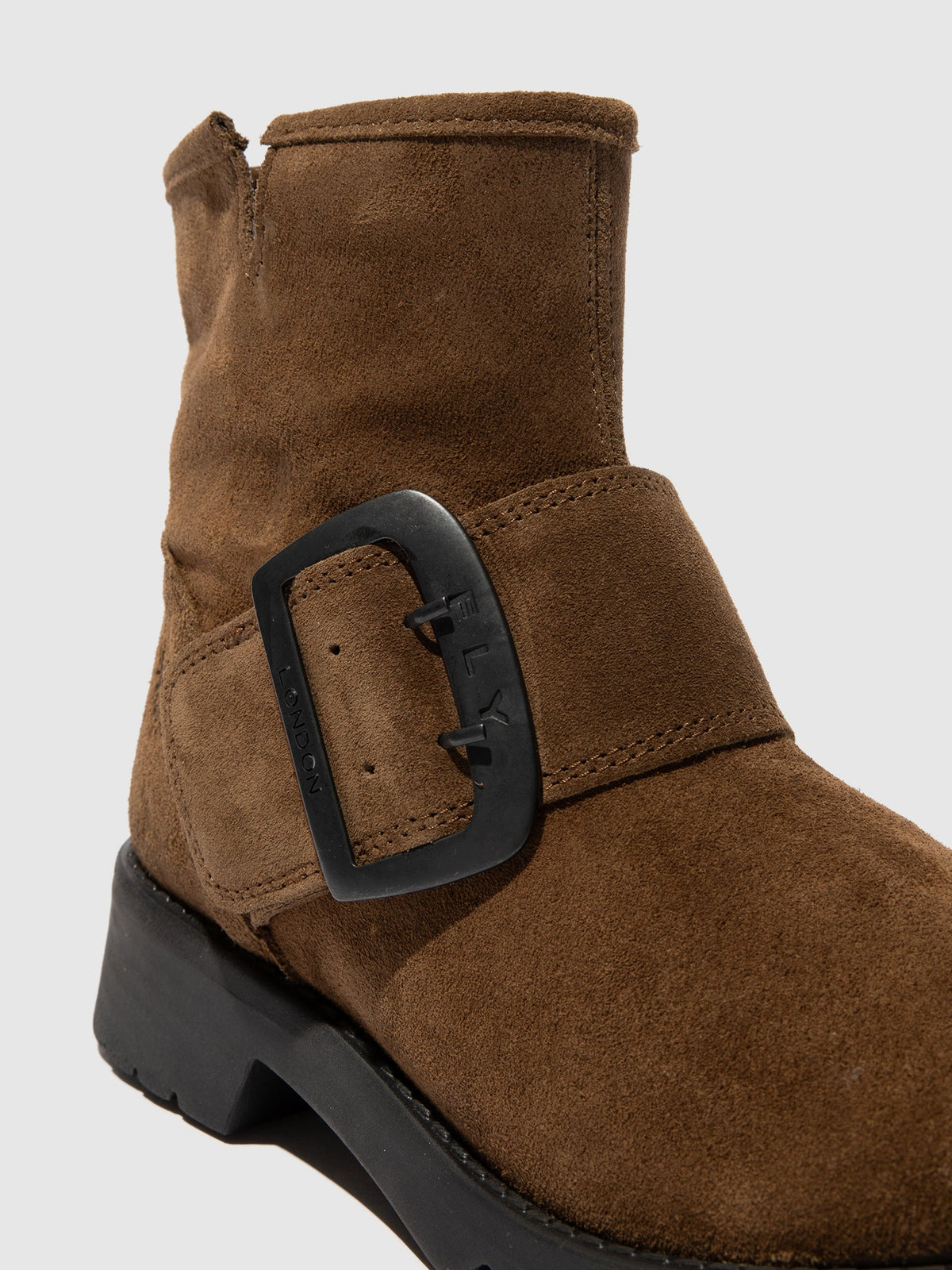 Botins com fivela em pele FLY London RILY elephant