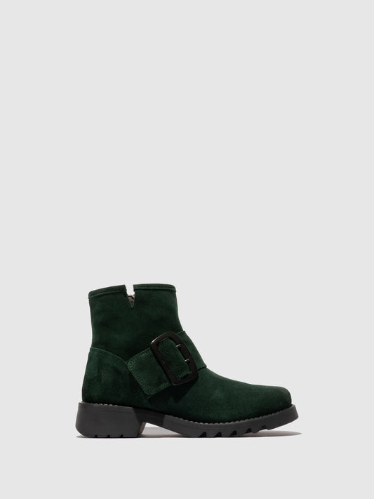 Botins em camurça FLY London RILY verde-floresta