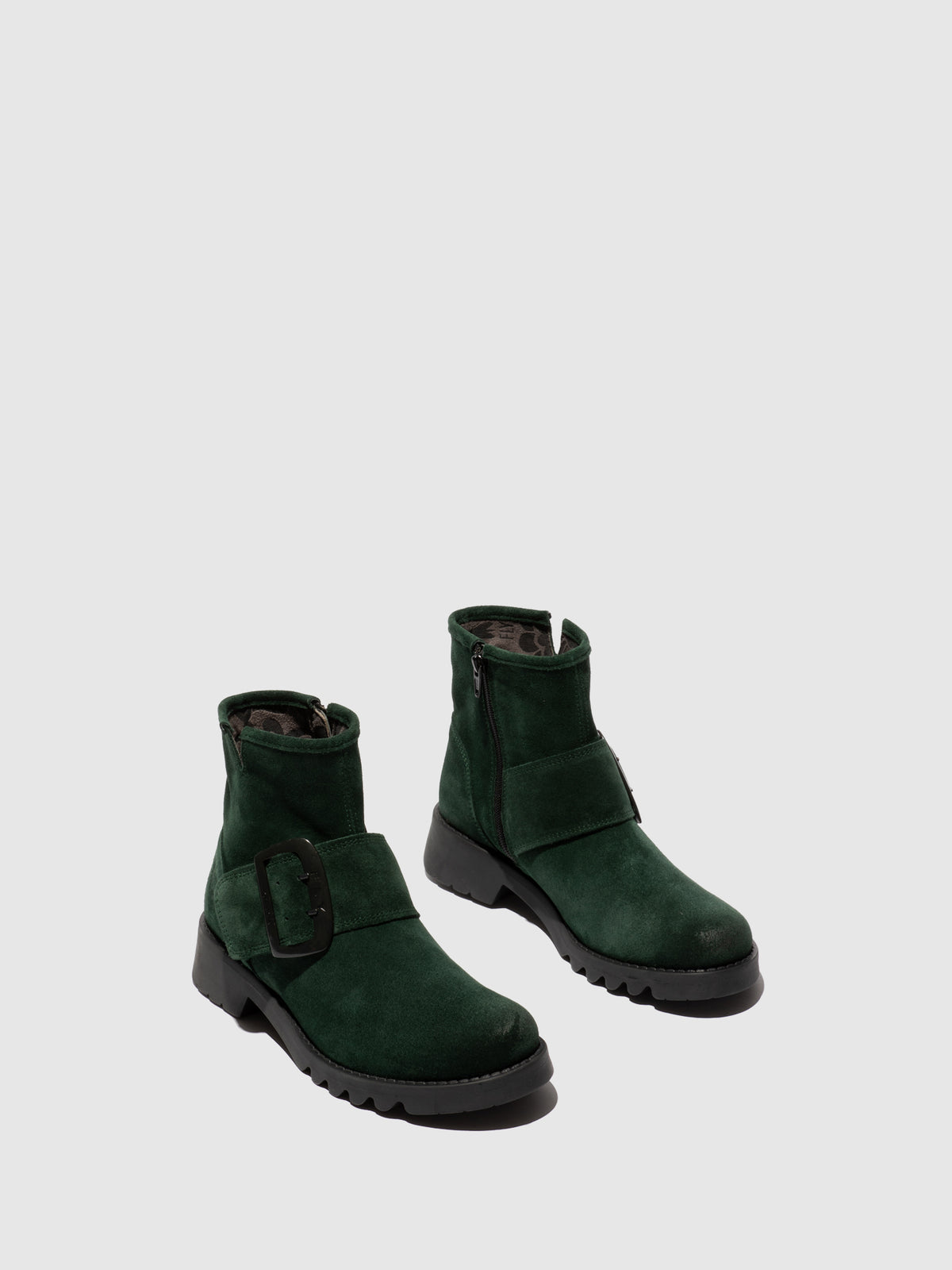 Botins em camurça FLY London RILY verde-floresta