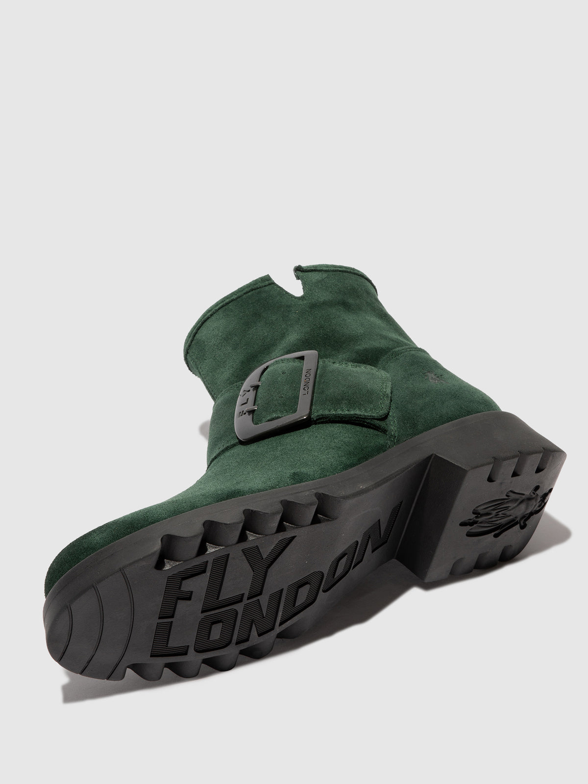 Botins em camurça FLY London RILY verde-floresta