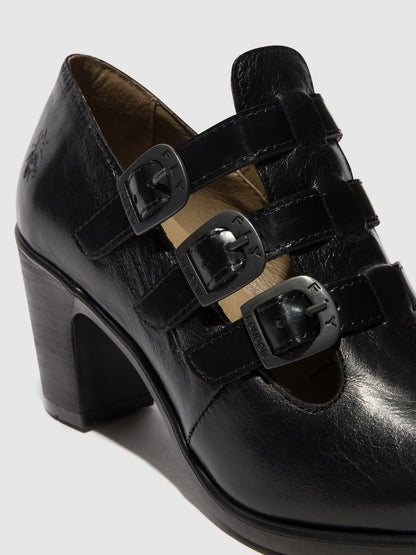 Sapatos em pele FLY London KACY preto