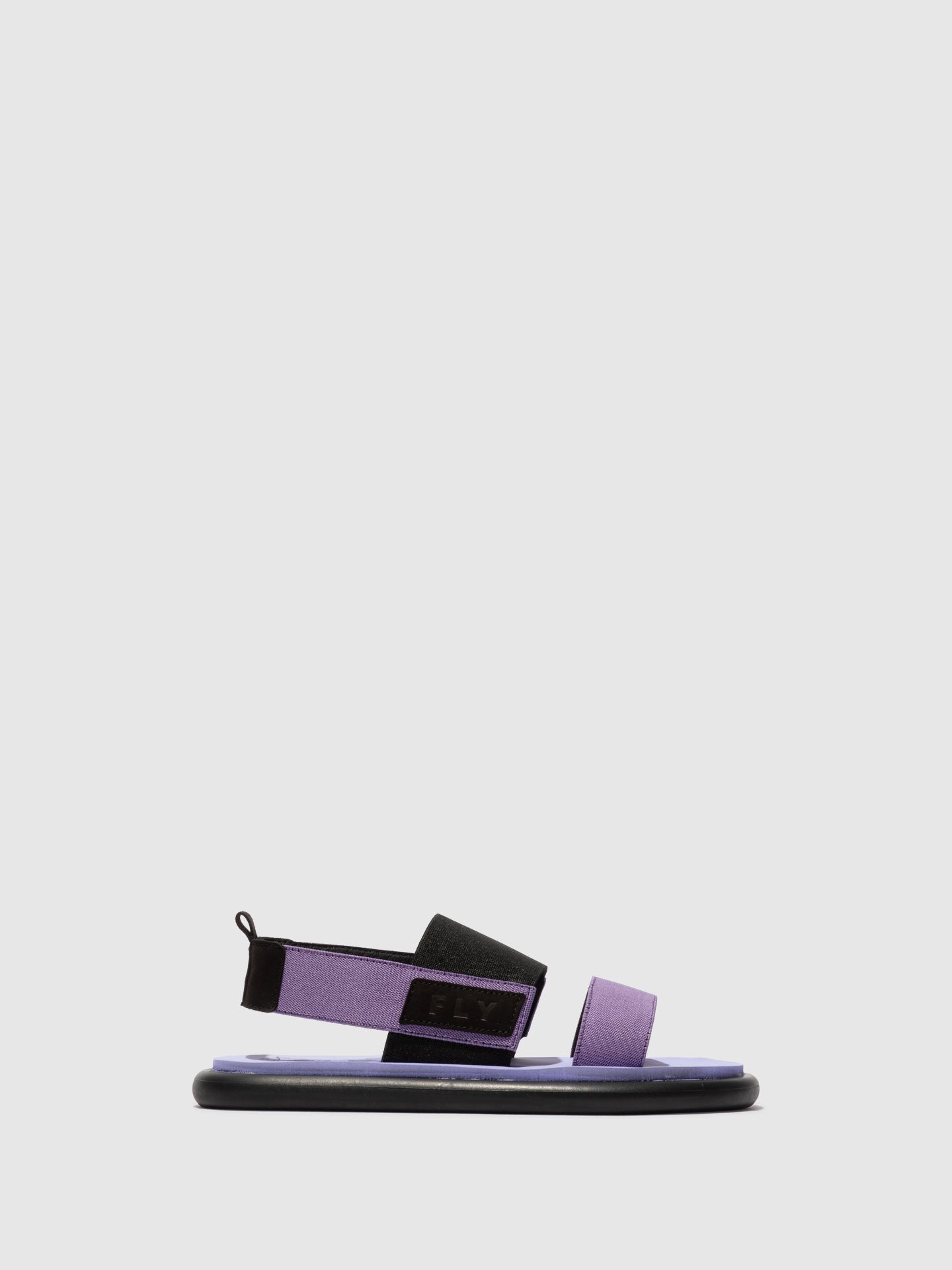 Sandálias abertas atrás em pele FLY London OICH preto violeta