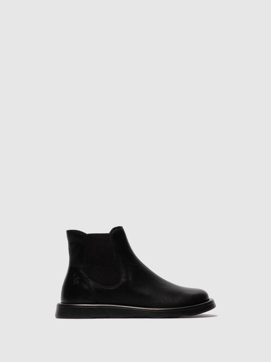 Botins Chelsea em pele FLY London TICH preto