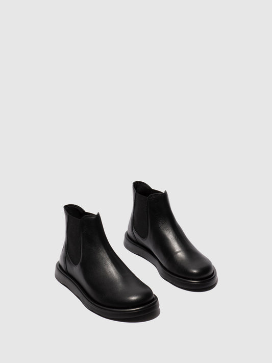 Botins Chelsea em pele FLY London TICH preto