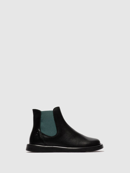 Botins Chelsea em pele FLY London TICH ground/verde