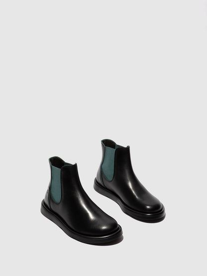 Botins Chelsea em pele FLY London TICH ground/verde