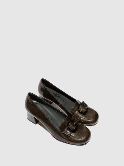 Sapatos em pele verniz FLY London SUFI verde militar