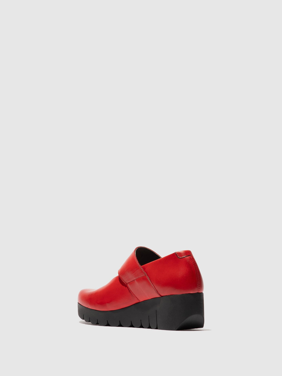 Sapatos com velcro em pele FLY London VARI vermelho