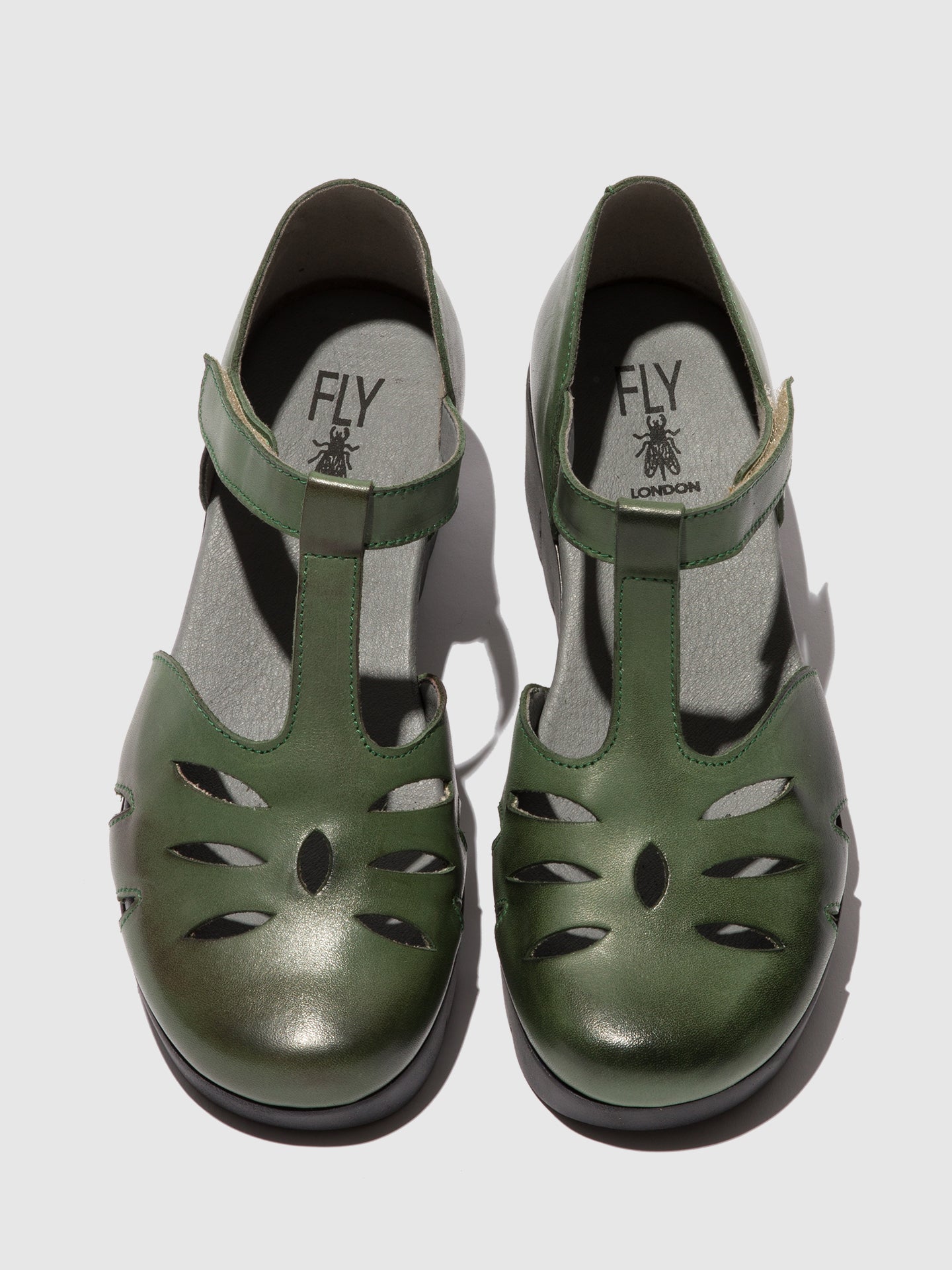 Sandálias em pele FLY London VELT verde