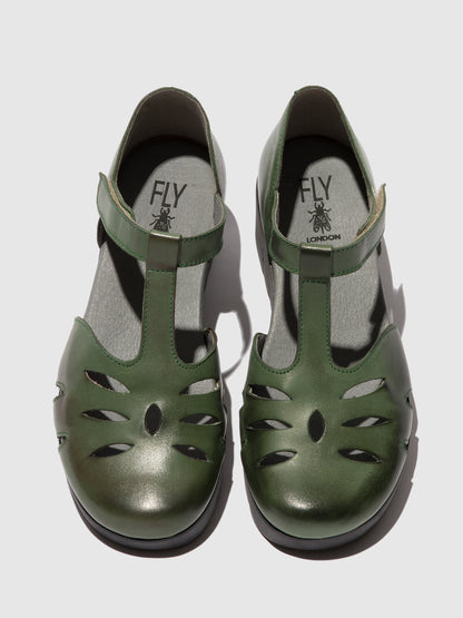 Sandálias em pele FLY London VELT verde