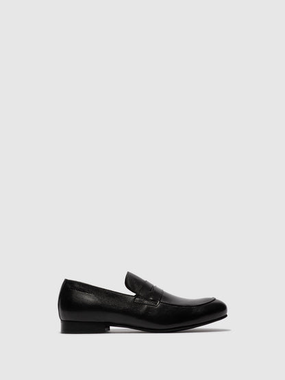 Mocassins clássicos em pele FLY London DRIK preto