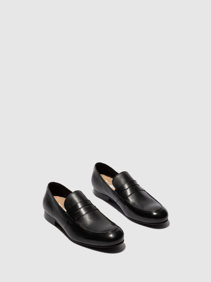 Mocassins clássicos em pele FLY London DRIK preto