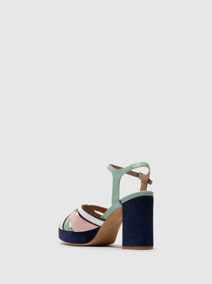 Sandálias em pele FLY London EZUI multicolor menta
