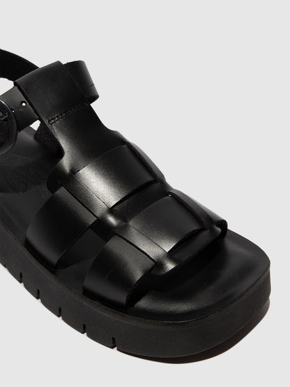 Sandálias em pele FLY London SUDY preto