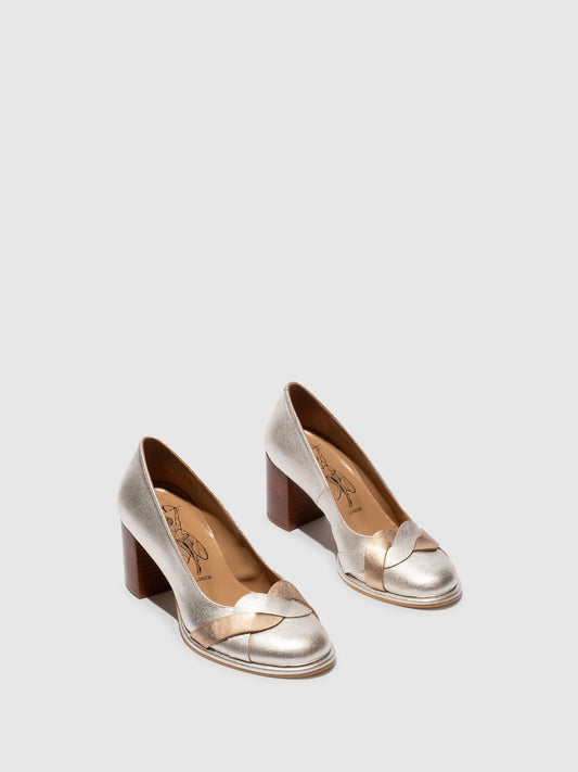Sapatos em pele FLY London MEIZ prateado dourado