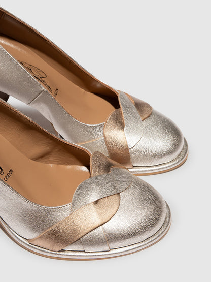 Sapatos em pele FLY London MEIZ prateado dourado