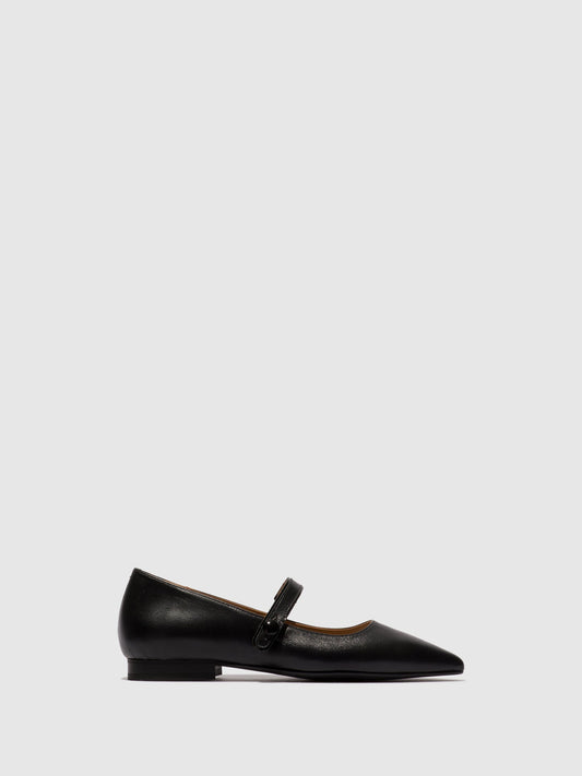 Sabrinas clássicas em pele FLY London SULN preto
