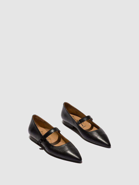 Sabrinas clássicas em pele FLY London SULN preto