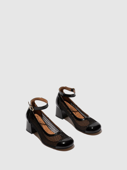 Sapato em pele verniz perfurado FLY London SALZ preto